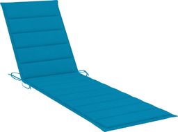  vidaXL Poduszka na leżak, niebieska, 200x50x4 cm, tkanina