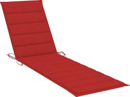  vidaXL Poduszka na leżak, czerwona, 200x50x4 cm, tkanina