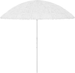 vidaXL Parasol plażowy, biały, 300 cm