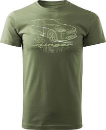  Topslang Koszulka z samochodem Kia Stinger męska khaki REGULAR S