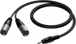 Kabel Procab Jack 3.5mm - XLR x2 1.5m czarny (CAB712/1.5)