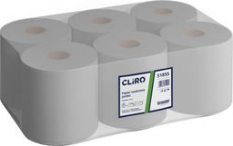 Cliro Cliro - Papier toaletowy w roli Jumbo, makulatura, 12 rolek, 130 m - Szary