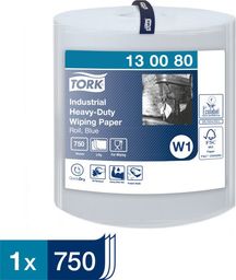 Tork Tork - Czyściwo papierowe w dużej roli do trudnych zabrudzeń, 3-warstwowe, ekstra chłonne, premium - Niebieski
