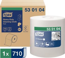 Tork Tork - Wielozadaniowe czyściwo włókninowe do trudnych zabrudzeń, 1-warstwowe, premium, W1 - białe