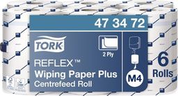 Tork Tork Reflex - Czyściwo papierowe w roli do średnich zabrudzeń, 2-warstwowe, M4, advanced - Białe