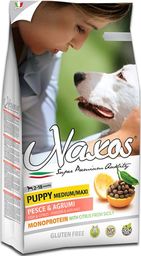 HURTOWNIA KARM NAXOS PUPPY MEDIUM/MAXI RYBA Z CYTRUSAMI DLA PSÓW RAS ŚREDNICH I DUŻYCH 12KG universal