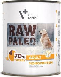  VET EXPERT RAW PALEO Adult Monobiałkowa Turkey INDYK 800g