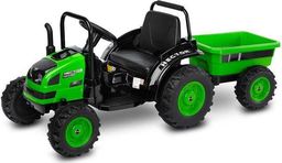  Toyz Traktor na akumulator z przyczepką Caretero Toyz Hector akumulatorowiec + pilot - zielony