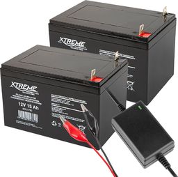 Xtreme Akumulator 12V/2x15Ah + ładowarka (82-217)