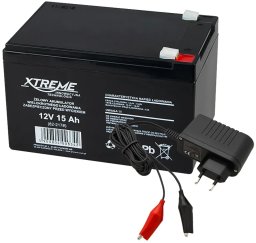 Xtreme Akumulator 12V/2x15Ah + ładowarka (82-217)