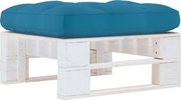  vidaXL Ogrodowy stołek z palet, impregnowane na biało drewno sosnowe