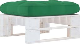  vidaXL Ogrodowy stołek z palet, impregnowane na biało drewno sosnowe