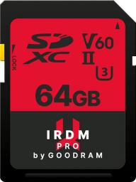 Karta GoodRam IRDM Pro SDXC 64 GB UHS-II/U3 V60 (IRP-S6B0-0640R12)