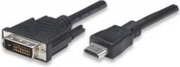 Kabel Techly HDMI - DVI-D 1.8m czarny (304611)