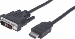 Kabel Manhattan HDMI - DVI-D 3m czarny (372510)