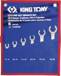 King Tony Zestaw Kluczy Do Przewodów Hamulcowych 6cz. 8 - 22mm, Etui Kt1306mrn