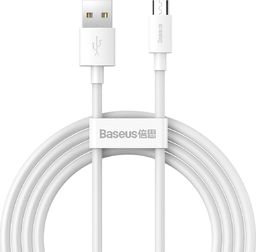 Kabel USB Baseus USB-A - microUSB 1.5 m Biały (BSU2080WHT)