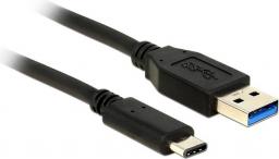 Kabel USB Delock USB-A - USB-C 0.5 m Czarny (83869)