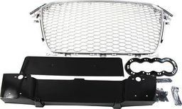 MTuning_F GRILL AUDI A4 B8 RS-STYLE SILVER-BLACK (12-15) PDC