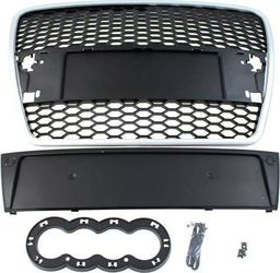  MTuning_F GRILL AUDI A6 C6 RS-STYLE SILVER-BLACK (04-09)