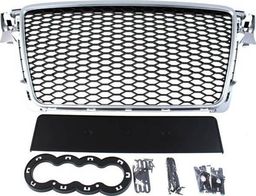  MTuning_F GRILL AUDI A4 B8 RS-STYLE SILVER-BLACK (08-12) PDC