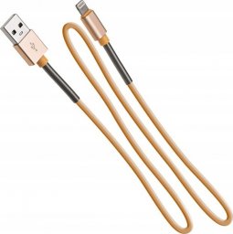 Kabel USB AMiO USB-A - Lightning 1 m Złoty (AMI-01432)