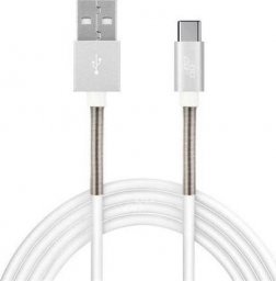 Kabel USB AMiO USB-A - microUSB 1.2 m Biały (AMI-01433)