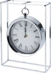  H&S Decoration Zegar stołowy metalowy srebrny