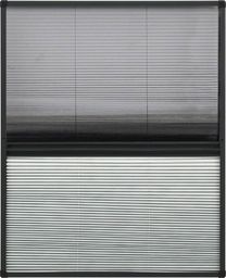  vidaXL Plisowana moskitiera okienna z roletą, aluminium, 60x80 cm