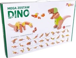 Malblo Klocki drewniane Mega zestaw Dino