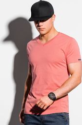  Ombre T-shirt męski bawełniany basic S1369 - koralowy XXL