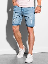  Ombre Krótkie spodenki męskie jeansowe W311 - jasny jeans M