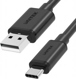 Kabel USB Unitek USB-A - USB-C 0.25 m Czarny (Y-C480BK)