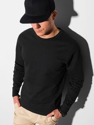 Ombre Bluza męska bez kaptura B1153 - czarna S