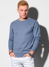 Ombre Bluza męska bez kaptura B1153 - niebieska S