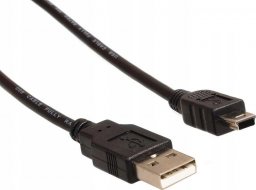 Kabel USB Maclean USB-A - miniUSB 3 m Czarny (MCTV-749)