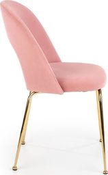  Halmar Krzesło k-385 jasny róż/złoty tkanina velvet/chrom Halmar