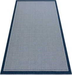  Dywany Łuszczów Dywan SPRING 20411994 linie, ramka sznurkowy, pętelkowy - niebieski, 120x170 cm