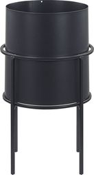  Shumee Doniczka na stojaku metalowa 16 x 16 x 28 cm czarna MILEA