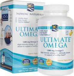 Nordic naturals Nordic Naturals - Ultimate Omega, 1280mg Omega 3, 120 kapsułek miękkich