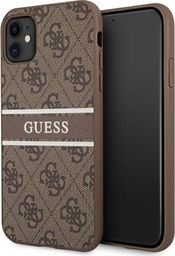  Guess Guess GUHCN614GDBR iPhone 11 6,1" brązowy/brown hardcase 4G Stripe