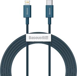 Kabel USB Baseus USB-C - Lightning 2 m Niebieski (BSU2662BLU)