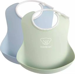  BabyBjorn BABYBJORN - 2 śliniaki - Powder Green / Powder Blue