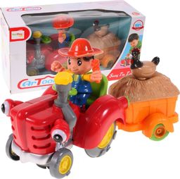  MalPlay Traktor do zabawy dla dzieci FARMER Z PRZYCZEPĄ
