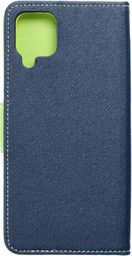 Etui SAMSUNG GALAXY A12 Fancy Portfel z klapką granatowo-limonkowe