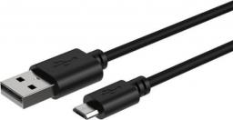 Kabel USB Ansmann USB-A - microUSB 1 m Czarny (1700-0129)