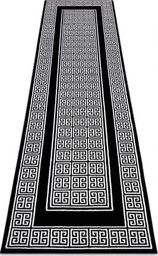  Dywany Łuszczów Dywan, Chodnik GLOSS nowoczesny 6776 85 stylowy, ramka, grecki czarny / kość słoniowa, 60x300 cm