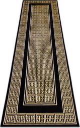  Dywany Łuszczów Dywan, Chodnik GLOSS nowoczesny 6776 86 stylowy, ramka, grecki czarny / złoty, 60x300 cm