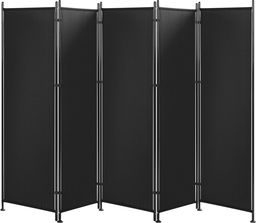  Shumee 5-panelowy parawan pokojowy 270 x 170 cm czarny NARNI