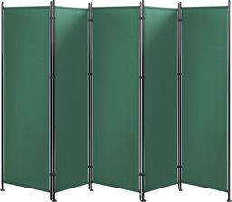  Shumee 5-panelowy parawan pokojowy 270 x 170 cm zielony NARNI